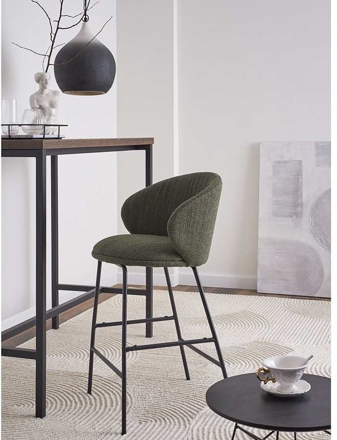 Стул полубарный comfy, рогожка, шпинат (77341)