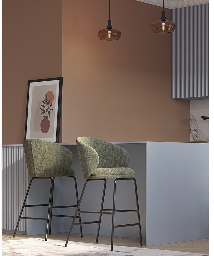 Стул полубарный comfy, рогожка, шпинат (77341)