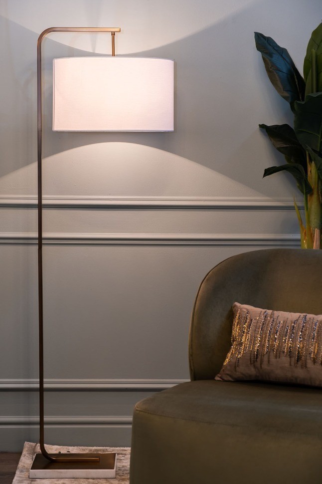 Торшер плафон белый 42*h.155 см (TT-00007305)