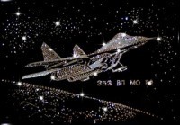 Картина Истребитель СУ-27 с кристаллами Swarovski (1169)