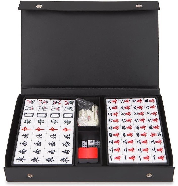 Маджонг в кожаном кейсе (красные фишки) (29254)