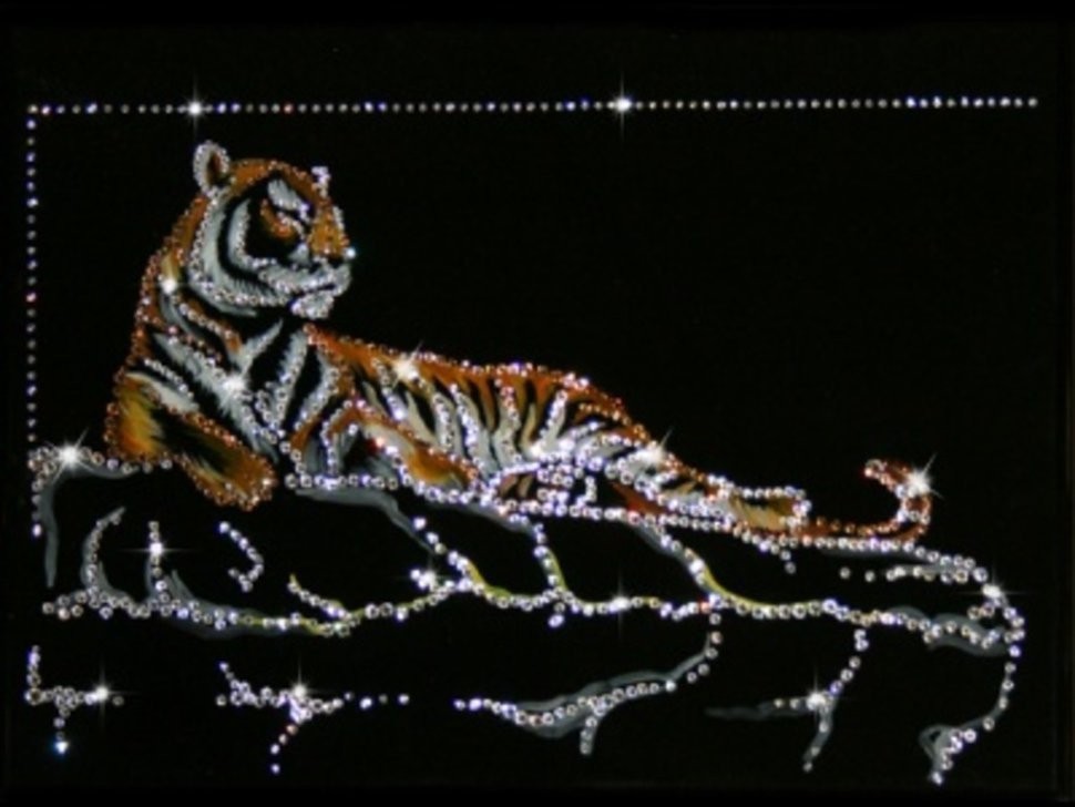 Картина Тигр Шерхан с кристаллами Swarovski (1295)