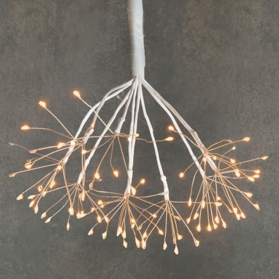 Подвеска одуванчик теплый свет  режимом миганиям ø 40 см ( 160 ламп) серебро (84642)