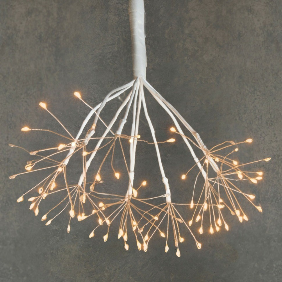 Подвеска одуванчик теплый свет  режимом миганиям ø 40 см ( 160 ламп) серебро (84642)