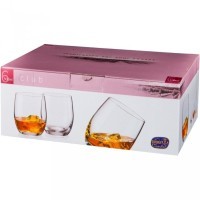 Набор стаканов для виски &quot;viola elegance&quot; из 6 шт. 300 мл. высота=10 см. Bohemia Crystal (674-729)