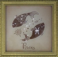 Картина Рыбы малые с кристаллами Swarovski (1712)