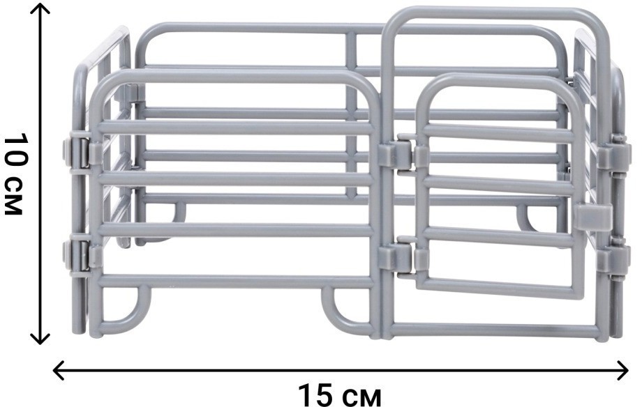 Игрушки фигурки в наборе серии "На ферме", 6 предметов (фермер, 2 козлика, ограждение-загон, инвентарь) (MM205-399)