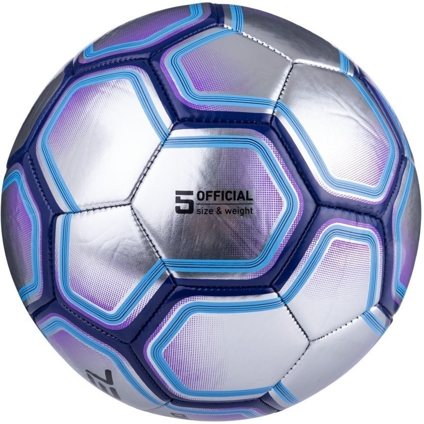 Мяч футбольный Cosmo №5, серебристый/синий (785116)