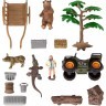 Набор фигурок животных серии "На ферме": Ферма игрушка, крокодил, медведь, носорог, квадроцикл, фермер, инвентарь - 17 предметов (ММ205-079)