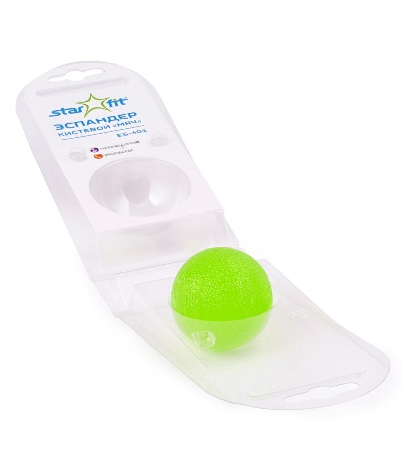 Эспандер кистевой ES-401 "Мяч", зеленый (78862)