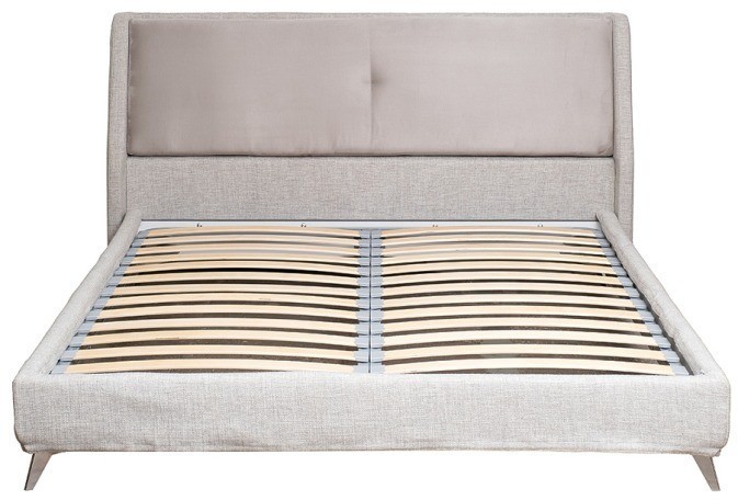 Кровать Michelle без под.мех. серый Norton SER+Mocka43 183*230*99см (TT-00014698)