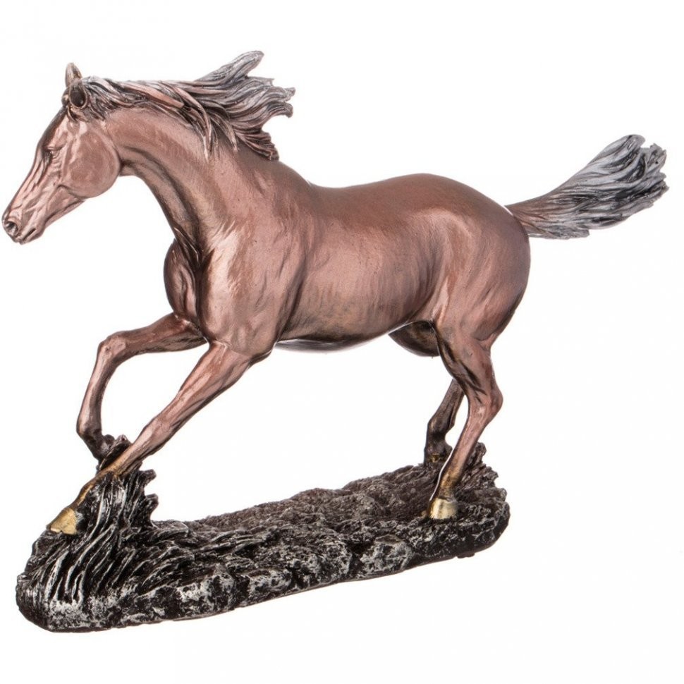 Фигурка декоративна "конь" 34*22 см цвет: бронза ИП Шихмурадов (169-262)