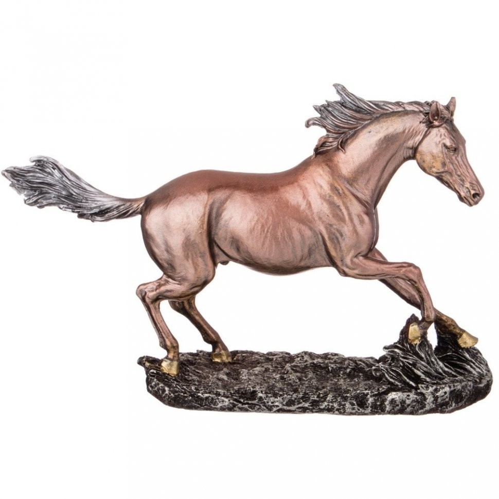 Фигурка декоративна "конь" 34*22 см цвет: бронза ИП Шихмурадов (169-262)