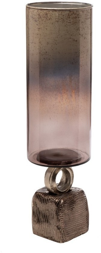 Ваза стекл. на металл. основании d13*53см (TT-00011727)