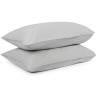 Набор из двух наволочек серого цвета из органического стираного хлопка из коллекции essential, 50х70 см (69383)
