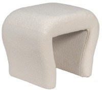 Банкетка букле белый d54*40,5*45,5см (TT-00013471)