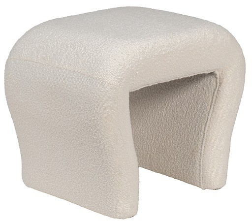 Банкетка букле белый d54*40,5*45,5см (TT-00013471)