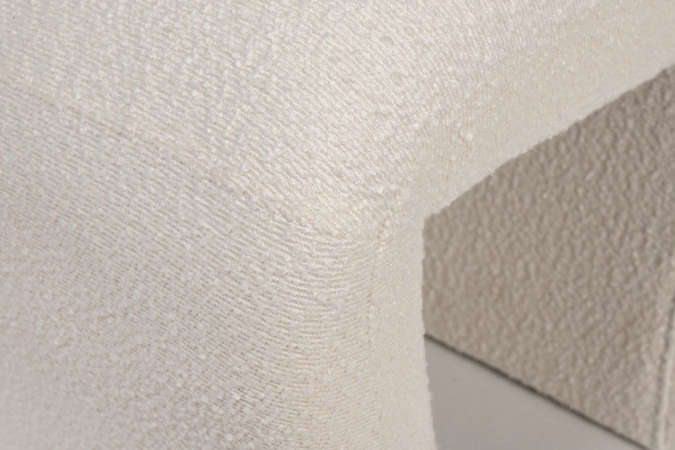 Банкетка букле белый d54*40,5*45,5см (TT-00013471)