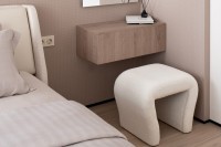 Банкетка букле белый d54*40,5*45,5см (TT-00013471)