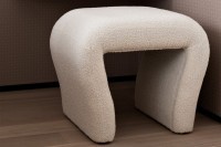 Банкетка букле белый d54*40,5*45,5см (TT-00013471)