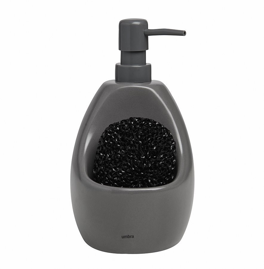 Диспенсер для мыла с подставкой для губки joey, 590 мл, уголь (56036)