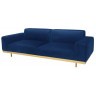 Диван S0203-3D/bluе-9801#, металл, текстиль, blue/gold, ROOMERS FURNITURE