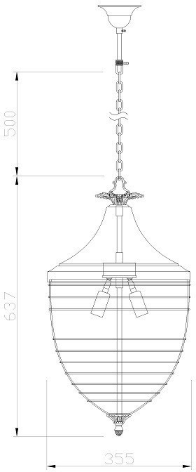 Светильник потолочный 61*35 (00003009)