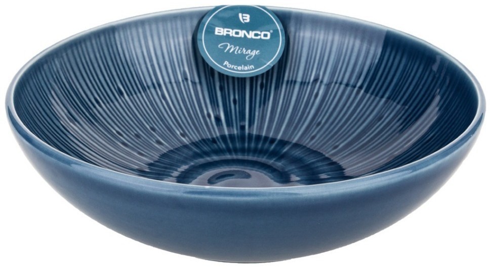 Тарелка суповая bronco "mirage" 19 см синяя (410-124)