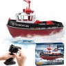 Радиоуправляемый буксир Tugboat черный 2.4G 1:72 (HL-3800-B)