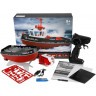 Радиоуправляемый буксир Tugboat черный 2.4G 1:72 (HL-3800-B)