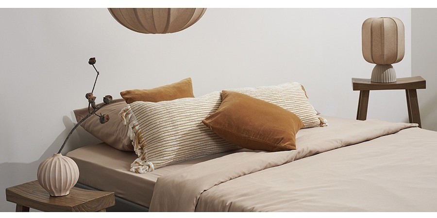 Набор наволочек из премиального сатина бежевого цвета из коллекции essential, 50х70 см (77135)