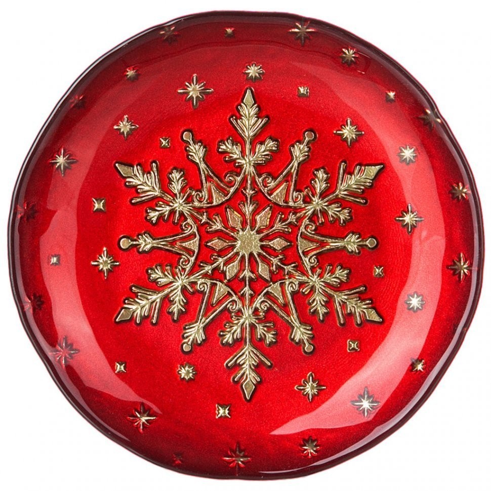 Тарелка "snow red" 17 см Bronco (336-160)