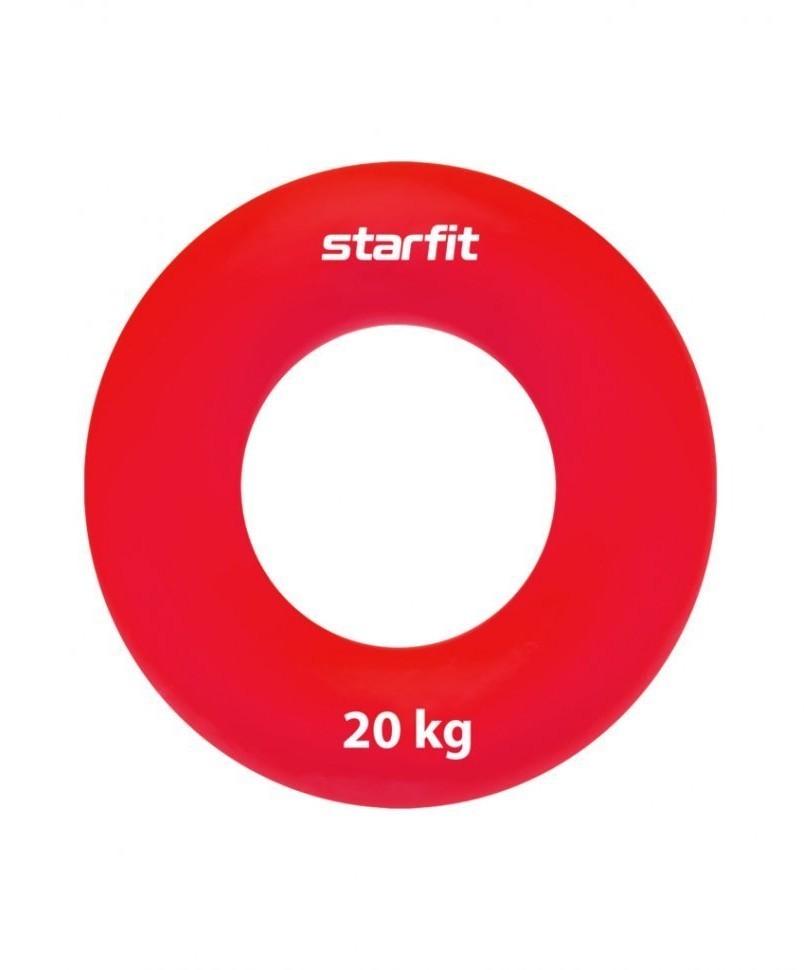 Эспандер кистевой ES-403 "Кольцо", диаметр 7 см, 20 кг, силикогель, красный (1121037)