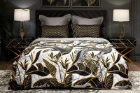 Пододеяльник Тропики принт 230*210 золото/серый (TT-00012124)