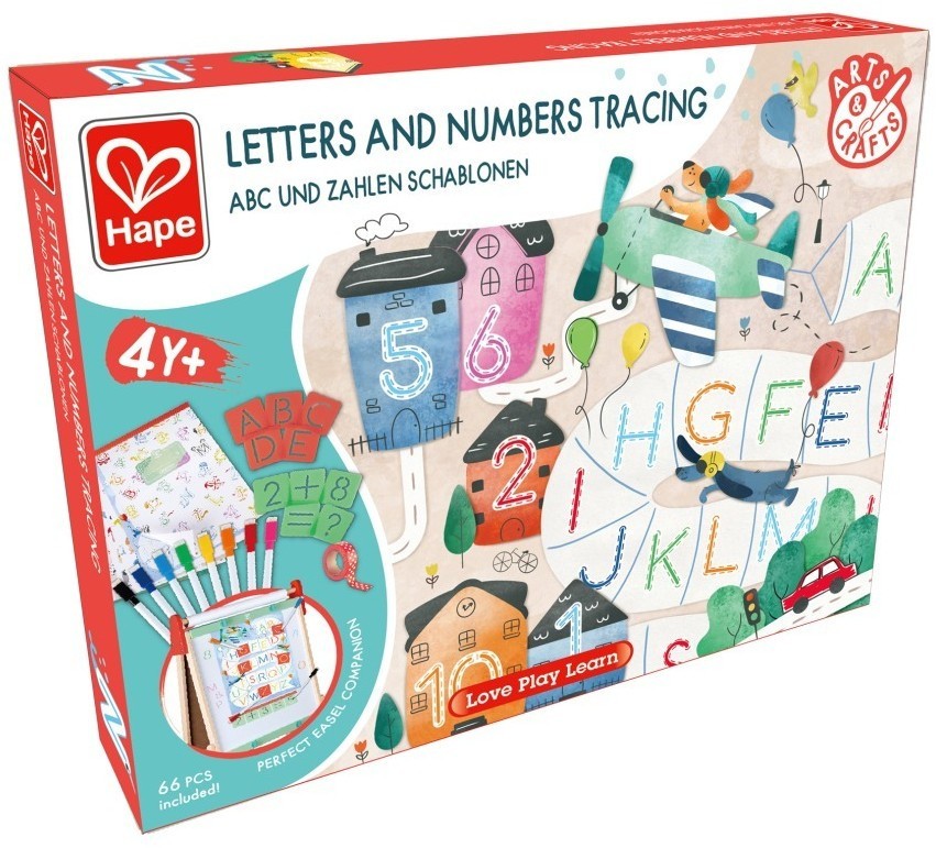 Развивающий игровой набор 3 в 1 для детей (учим английский алфавит, учим счет, рисуем по трафаретам) (E1070_HP)