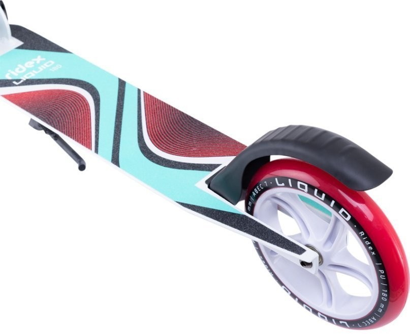 БЕЗ УПАКОВКИ Самокат 2-колесный Liquid 180 мм, белый/красный (2108225)
