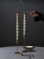 Набор из двух свечей кремового цвета из коллекции essential, 35 см (79762)