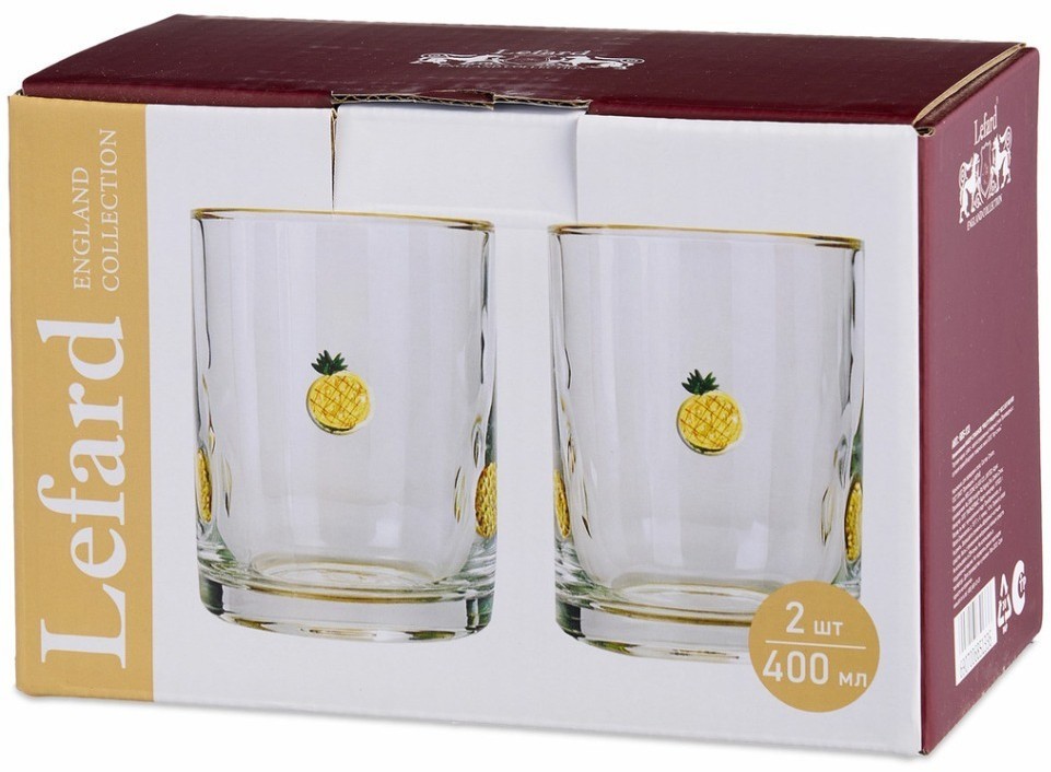 Набор стаканов "fruity pineapple" из 2 шт. 400 мл Lefard (685-133)
