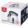 Чайник agness со свистком,  3,0 л и складывающейся ручкой (937-033)