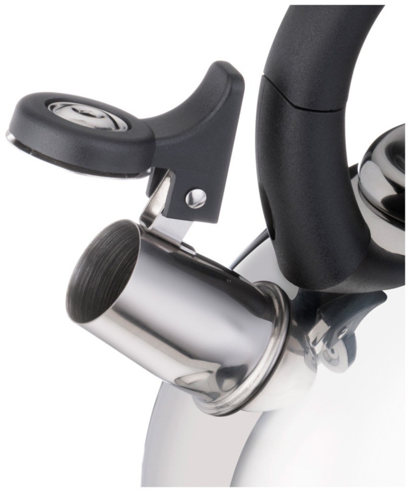 Чайник agness со свистком,  3,0 л и складывающейся ручкой (937-033)