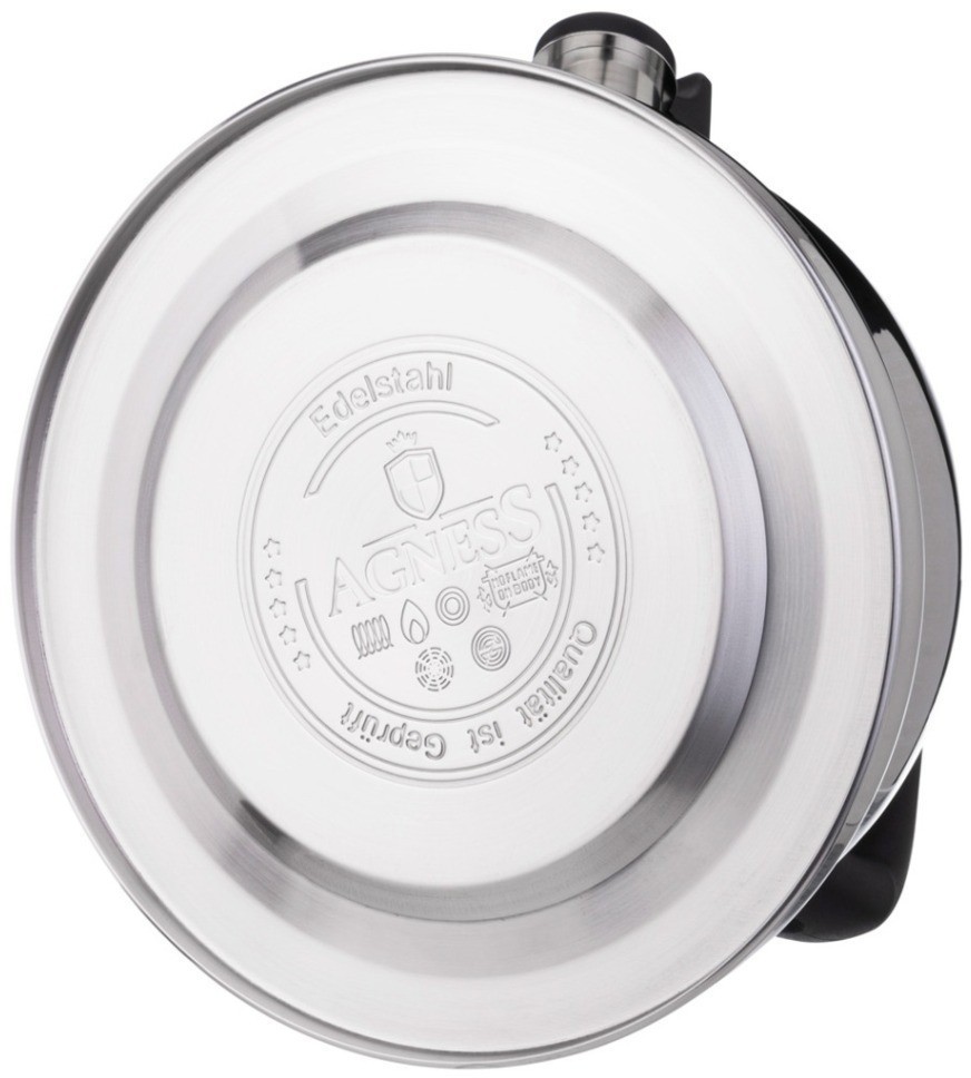 Чайник agness со свистком,  3,0 л и складывающейся ручкой (937-033)