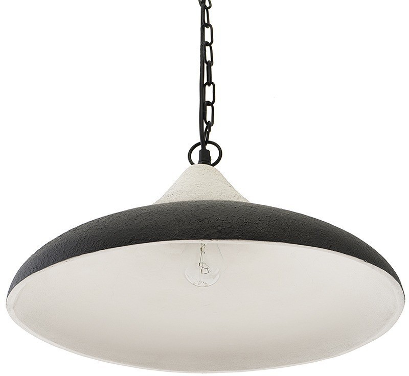 Светильник подвесной sustainable collection, D44х19 см, черный/белый (76554)