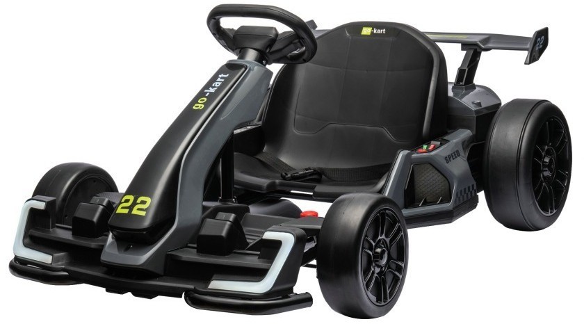 Детский электромобиль дрифт картинг (серый, 12 км/ч, 24V) (AHL007-GREY)