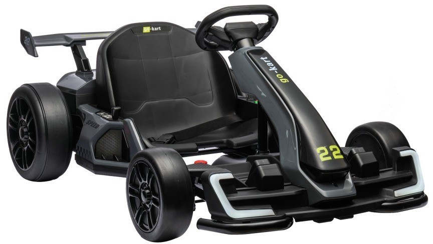 Детский электромобиль дрифт картинг (серый, 12 км/ч, 24V) (AHL007-GREY)