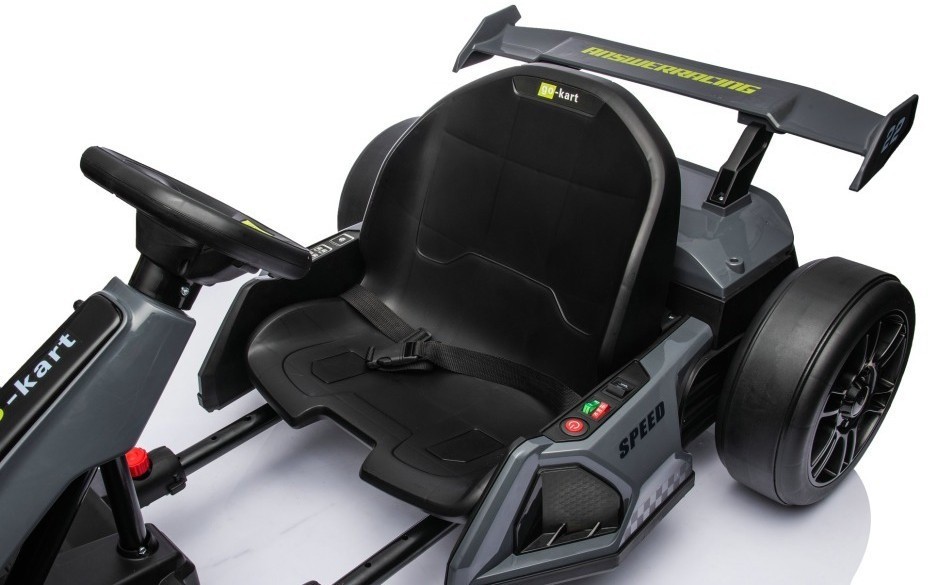 Детский электромобиль дрифт картинг (серый, 12 км/ч, 24V) (AHL007-GREY)