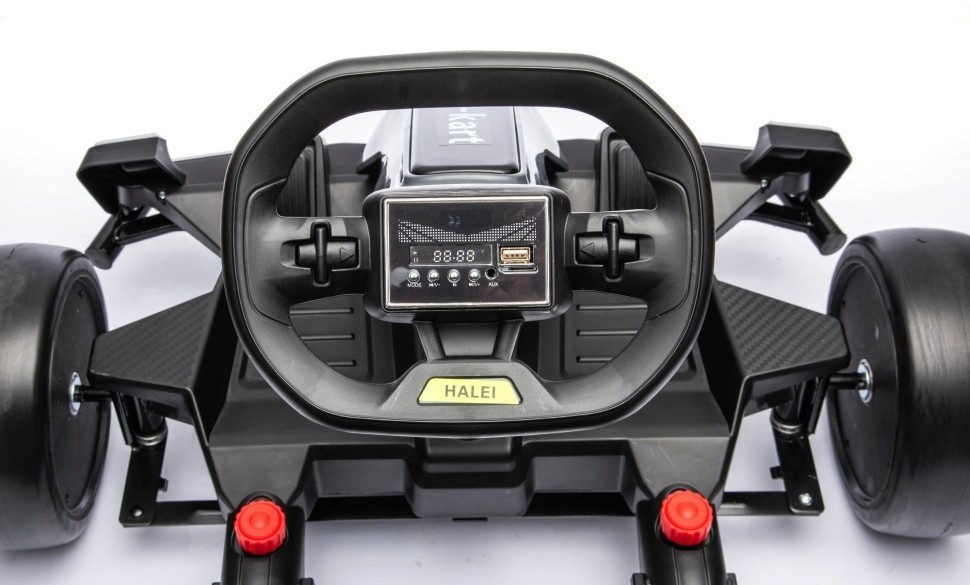 Детский электромобиль дрифт картинг (серый, 12 км/ч, 24V) (AHL007-GREY)