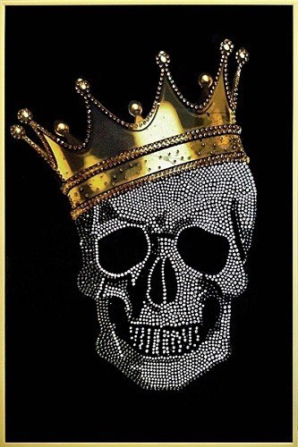 Череп с короной с кристаллами Swarovski (2406)