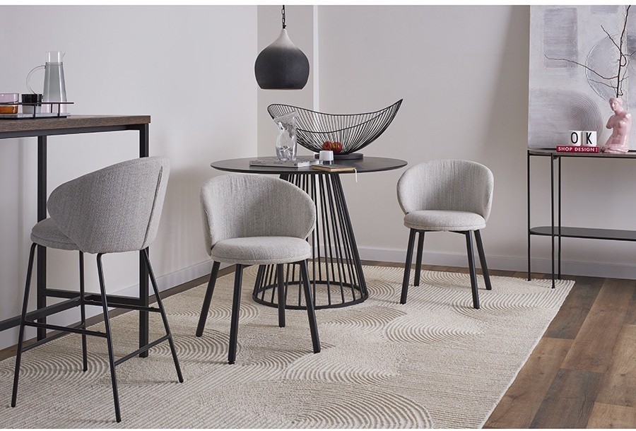 Стул полубарный comfy, рогожка, топленое молоко (77340)