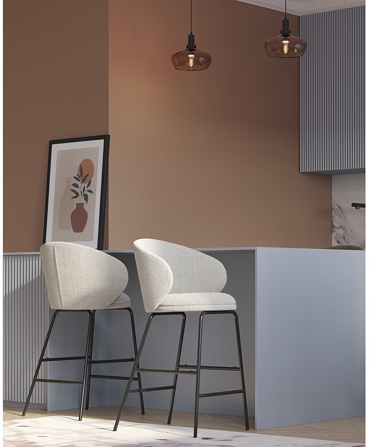 Стул полубарный comfy, рогожка, топленое молоко (77340)