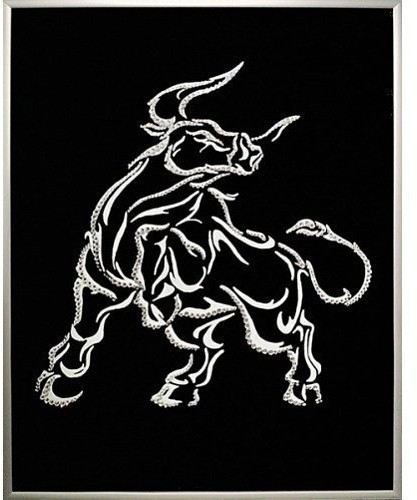 Картина Символ года - Бык с кристаллами Swarovski (2331)